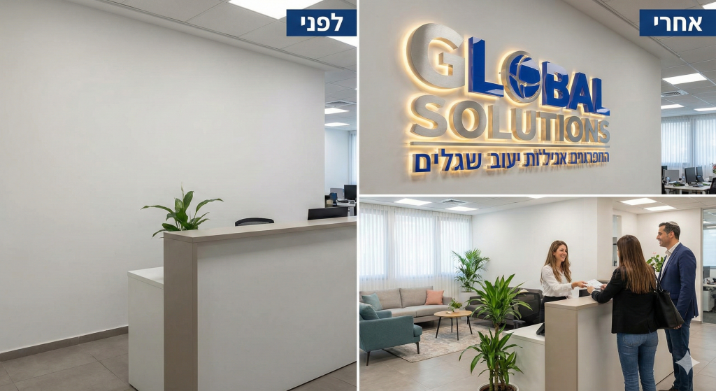 שילוט לוגו לקבלה