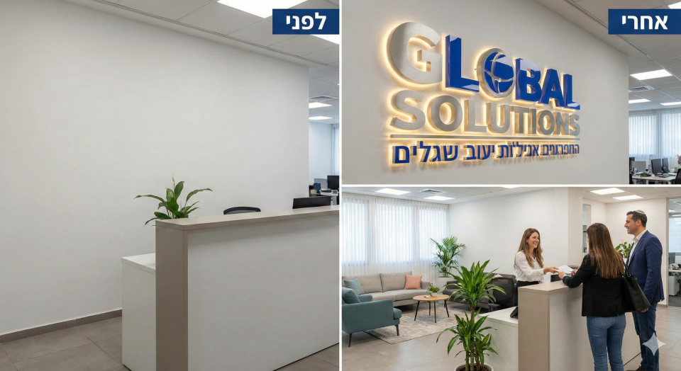 שילוט לוגו לקבלה